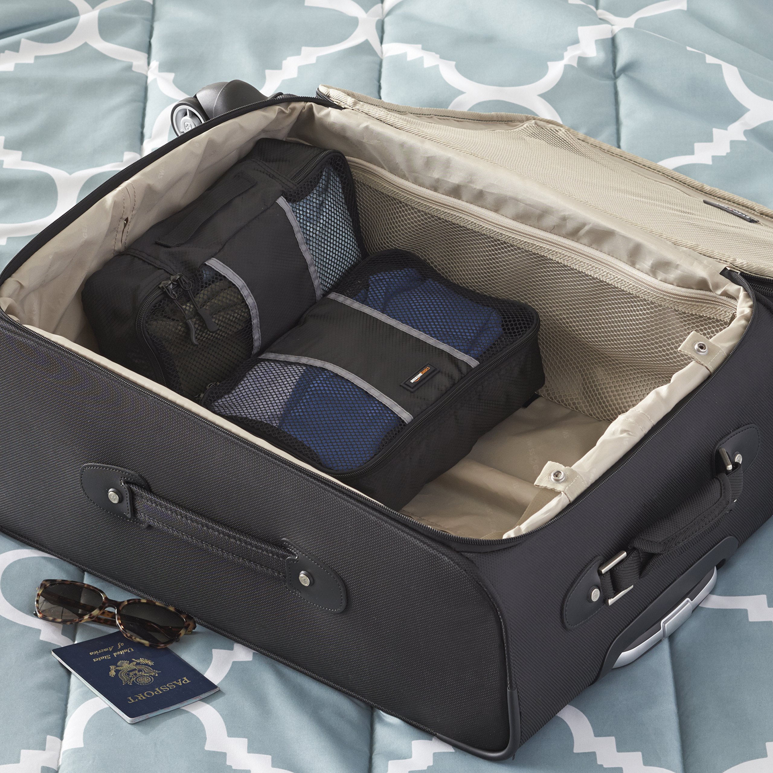 AmazonBasics 小號旅行收納袋｜黑灰色・4件組 · 圖片 2