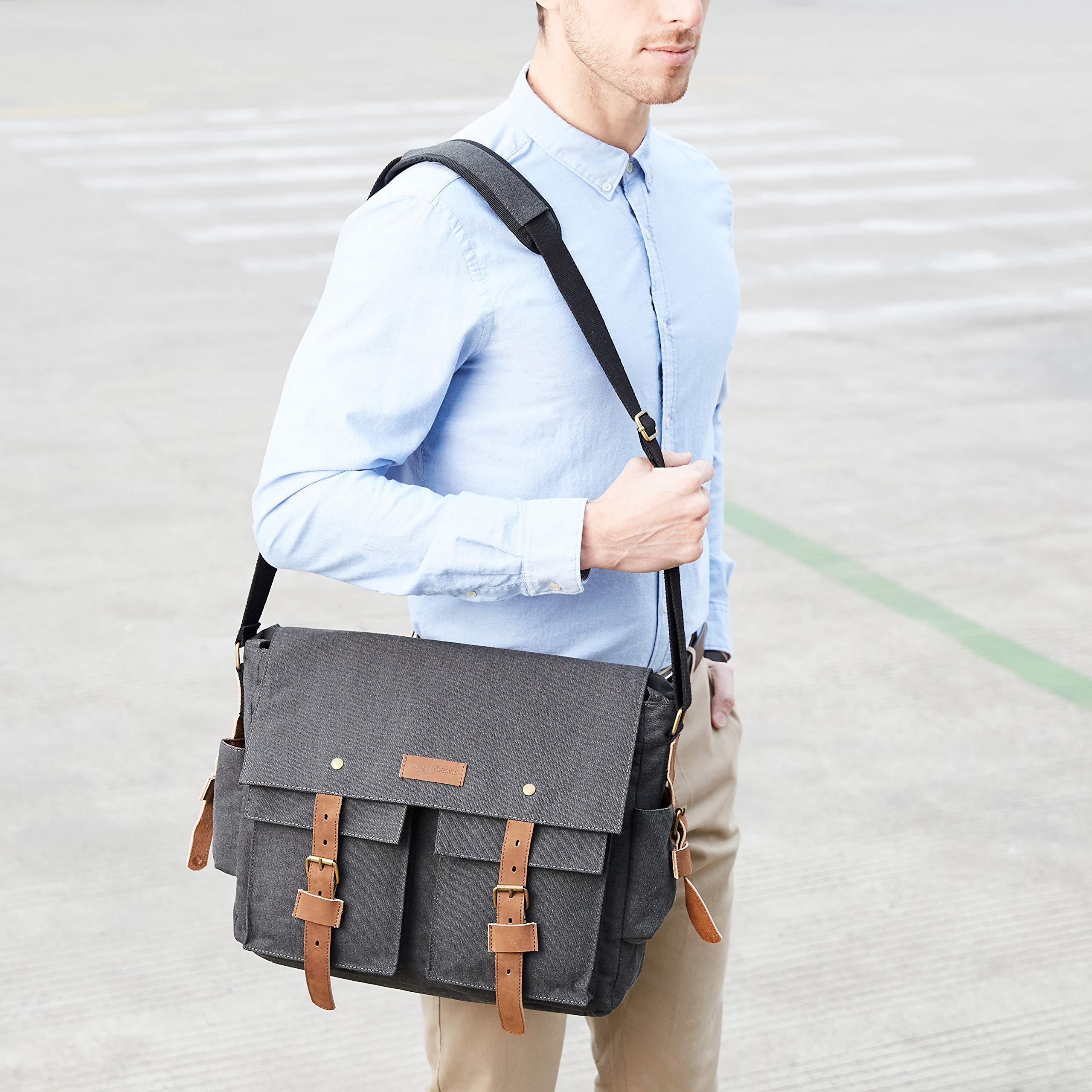 AmazonBasics Messenger 斜孭袋｜灰色 · 圖片 4